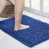 Walensee Non Slip Bathroom Rug, 24x17 Inch Dark Blue, Water Absorbent Super Soft Chenille Mat, Machine Washable