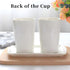 Kelake White Ceramic Tumbler Cup for Bathroom, Toothpaste Toothbrush Holder, 350 ml Blue Heart Couples Cup