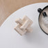 Dneuoir 3-Link Knot Resin Travertine Decor, Coffee Table Decor, Book Shelf Entry Table Decoration, Boho Decorative