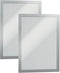 Durable Duraframe Self-Adhesive Magnetic Frame, Silver Tabloid Size 11" x 17", Pack of 2