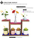 Wood Desktop Plant Stand Indoor - Windowsill Plant Shelf, Small Tabletop Holder for Succulent Herb Display Rack