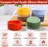Nonstick Silicone Ramekins 4 oz with Lid, 6-Pack Oven Safe Bowls for Baking, Mini Souffle Dessert Cups