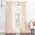 No. 918 Tayla Crushed Texture Semi-Sheer Curtain Panel, 50" x 84", Blush Pink