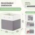 Foldable Storage Bins 13x13 Fabric Linen Storage Cubes for Shelves Drawer with Handles for Organizing Closet, Set of 4