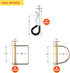 Wellmax 20 Pcs Zinc-Plated Heavy Duty Safety Pins, 1/4 Diameter, Bonus 4 Pcs Trailer Hitch Pin (Gold)