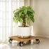 2pack 264 Lbs 12 Inch 360 Wood Plant Caddy With Wheels Heavy Duty, Capacity, Upgraded Acacia Hardwood Plant Dolly