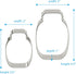 Bakerpan Stainless Steel Mason Jar Cookie Cutters, Jar Shape Cutter Set of 4 (3.5 Inch & 4.5 Inch)