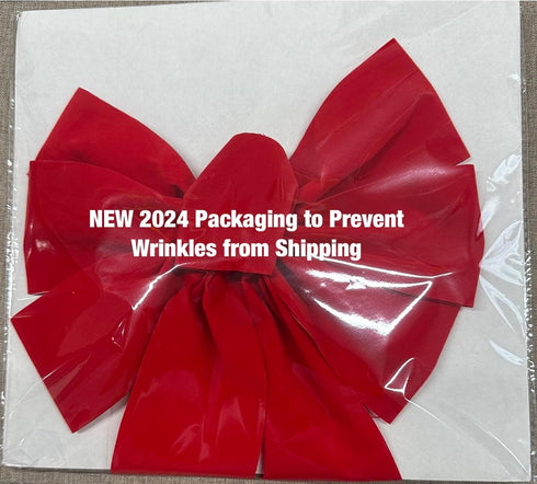 Rocky Mountain Goods 20-Inch Red Bow - Christmas Wreath Bow, Waterproof Velvet, Indoor/Outdoor Use, 3 Pack