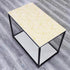 Gold and Beige Hexagon Geometry Stripped Adhesive Contact Paper, Removable Shelf Liner, 17.7 inch x 9.8 Feet