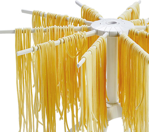 Zxmissu 2 Pack 10 Foldable Pasta Drying Rack, Homemade Fresh Spaghetti Stand Collapsible Dryer Noodle Hanger