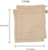 Reusable Organic Cotton Mesh Produce Bags - 100% Cotton, Durable, Washable with Tare Weight & Drawstring, 6 Sizes (2L,