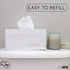 Ilyapa Wood Tissue Box Cover Rectangular, Rustic Farmhouse White Wooden Holder