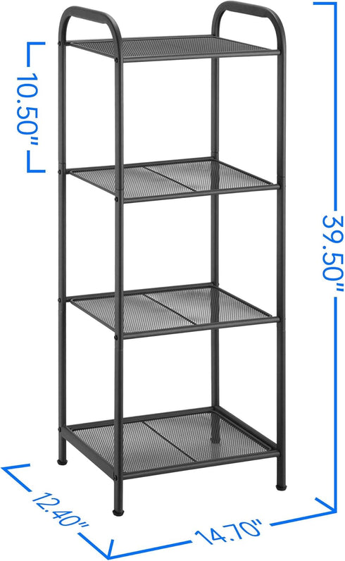 4 MAX Houser Storage Rack with Shelf,Industrial Style Extendable Plant Stand, Standing Shelf Units for Kitchen