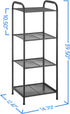 4 MAX Houser Storage Rack with Shelf,Industrial Style Extendable Plant Stand, Standing Shelf Units for Kitchen