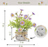2Pcs,Daisies Daisy Artificial Flowers in Cement Vases Faux Flowers Farmhouse Home Coffee Table Bookshelf Office Desk