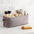 Juvale Toilet Paper Storage Basket for Bathroom Organizing, Rectangular Bin for Fabric Storage, Counter (Gray, 16 x 6 x 5.5 In)