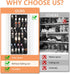 40 Closet Closet 1 Pack FENTEC Large Pockets Over The Door Shoe Organizer, Mesh Hanging Shoe Organizer Shoe Rack