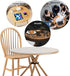 23.6 Inches CENNBIE Round Table Mat - Cork Table Pad Protector- Suitable as Side Dining Coffee Table Cover (Cream)