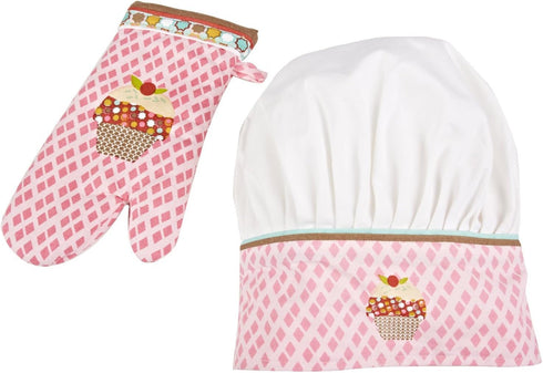MÜkitchen Kids Apron Set | 24" Kids Cooking Apron, Oven Mitt, Chef’s Hat - 100% Cotton, Machine Washable