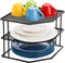 yarlung 3-Tier Cabinet Corner Shelf, 9x9x7.5 Inches Metal Wire Plate Rack Kitchen