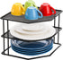 yarlung 3-Tier Cabinet Corner Shelf, 9x9x7.5 Inches Metal Wire Plate Rack Kitchen