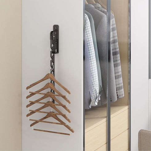 Wall Mounted Clothes Drying Rack, Foldable Laundry Hanger Hook for Bathroom, Indoor Clothes Rack
