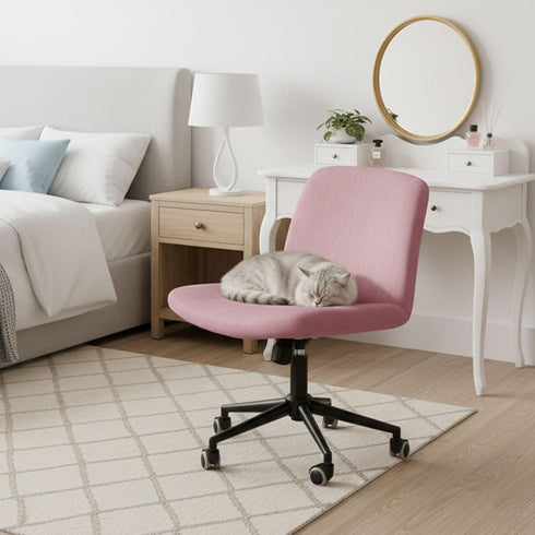 Armless NICEEC Criss Cross Chair Cover Office Dorm Desk Chair Covers Vanity Chair Covers Computer Mid Back Wide Seat