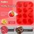 Walfos Muffin Pan Set - 12 Cups Regular Silicone Cupcake Pan, Non-stick, BPA Free, 2-Piece