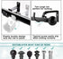Gudui Curtain Rod Bracket 3 Pack, Heavy Duty Holders Hooks for 1 inch Drapery Rod, Black
