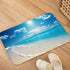 35.5x21.5 inch LYFANS Blue Sky Blue Ocean Thick Anti Fatigue Carpet, Extended Bathroom Bath Mat, Kitchen Non Slip Mat