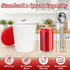 4 Pack 1 Peohud Ice Cream Containers, Quart Freezer Storage Tubs with Silicone Lids and Spoon for Ice Cream, Sorbet