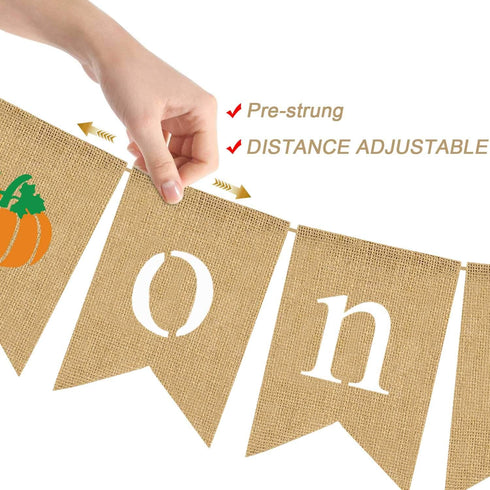 Rainlemon 1st Jute Burlap Pumpkin One High Chair Banner Fall Thanksgiving Boy Girl Birthday Party Highchair Garland