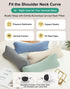 15 5 Inches Breathable Buckwheat Cervical Neck Support Pillow, Triangle Pillows for Neck Pain Relief, Adjustable Height