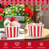 120Pcs 12 oz Summer Grencian Red Ice Cream Cups Disposable Red and White Stripes Paper Dessert Snack Bowls BBQ Yogurt