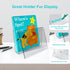 Acrylic Postcard Display Stand, 4 x 6 in Clear Easel Holder for Pictures, Books, Cards, Artworks, 2PC