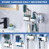 Hair Dryer Holder Wall Mounted, Stainless Steel Hair Tool Organizer, Adhesive Blow Dryer Holder with Curling Iron
