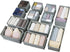 Set of 12 Drawer Organizer, Fabric Closet Organizer and Storage Baskets for Clothing, Sock, Ties, Gray