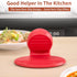 YYP Silicone Pot Holders, Heat Resistant Mini Mitts, Cooking Pinch Grips for Kitchen - Set of 3, Red