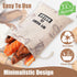 Bread Bags for Homemade Bread, Organic Linen with Plastic Liner, Drawstring Closure for Sourdough, 2 Packs