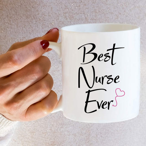 Retreez Funny Mug - Best Nurse Ever, 11 Oz Ceramic Coffee Mug, Funny Graduation Birthday Gift