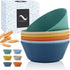 Cereal Bowls Set of 6, 36oz Wheat Straw Bowls with Unique Design, Microwave & Dishwasher Safe for Salad, Pasta, Soup