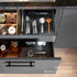 Bamboo Silverware Organizer, Kitchen Drawer Utensil Holder, Cutlery Tray & Spoon Storage with Grooved Drawer Dividers