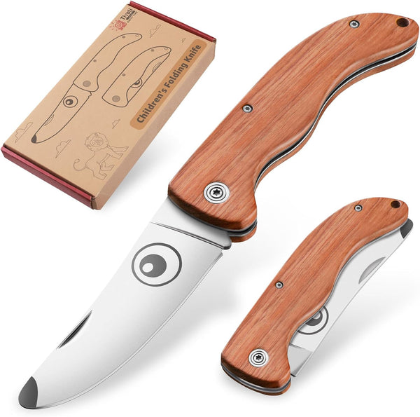 TIVOLI Kids Pocket Knife Folding Knife Safety Knife for Kids, Designed for Children's Outdoor Camping with Hanging Holes