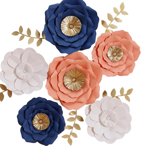 Giant Paper Flowers Decorations for Wall, Wedding, Bridal Shower, Baby Shower, Nursery