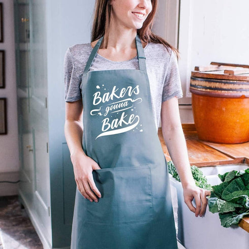 Funny Baking Aprons for Women Men, Cute Kitchen Cooking Apron with 2 Pockets, Gifts for Bakers