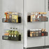 4 Pack Magnetic Spice Rack for Refrigerator Magnetic Fridge Shelf for Kitchen Magnetic Shelves for Fridge Black