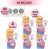40 Cute Baby Shower Games - Scratch Off Lottery Ticket Raffle Cards with 4 Winners & 4 Loser Designs