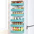 Mystozer Magnetic Spice Rack for Refrigerator, Kitchen Organizer and Storage Shelf, Blue