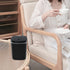 0.5 Gallon Tiny Countertop Trash Can, Mini Desktop Garbage Can with Push-Button, Black