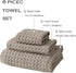 SK Studio 6 Set 2 2 2 Piece Cotton Hotel Waffle Towel - Bath, Hand, Washcloths - Large, Absorbent, Quick Dry